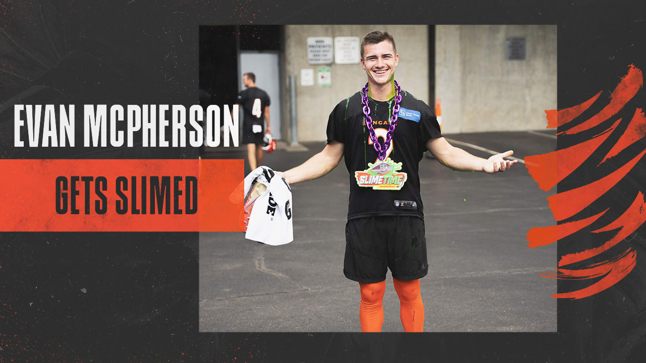 Bengals kicker Evan McPherson finally got slimed