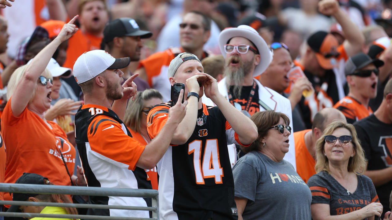 Bengals fans celebrate in the streets of Cincinnati