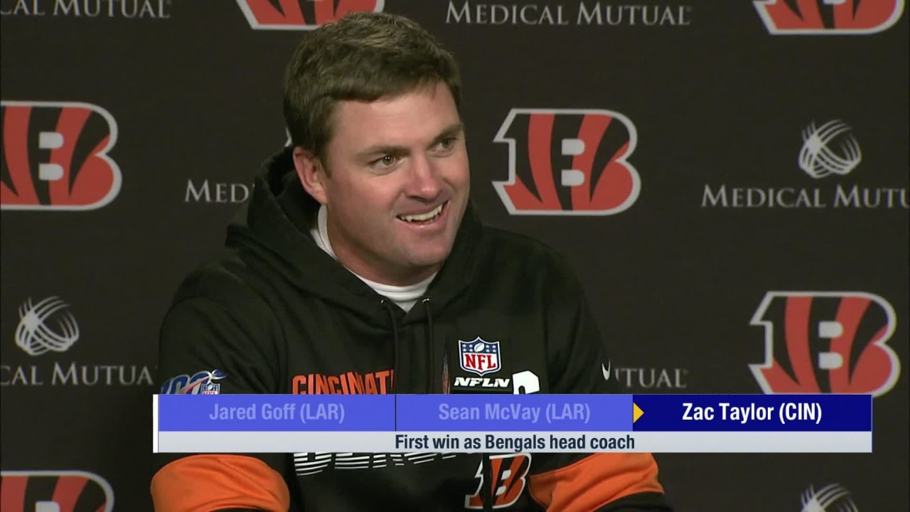 Cincinnati Bengals Head Coach Zac Taylor Is All Smiles After First Win ...