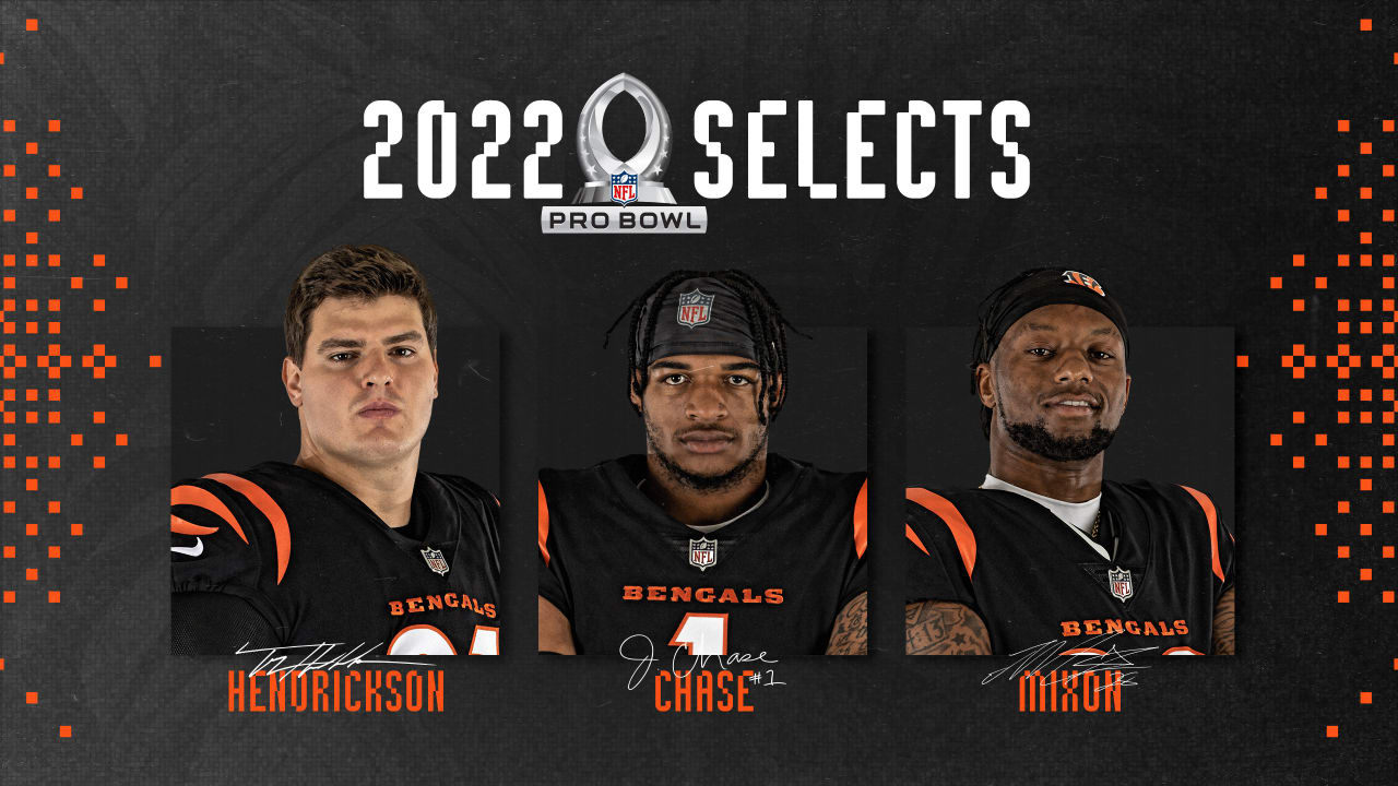Cincinnati Bengals Ja'Marr Chase, Trey Hendrickson and Joe Mixon Named To  2022 AFC Pro Bowl Team