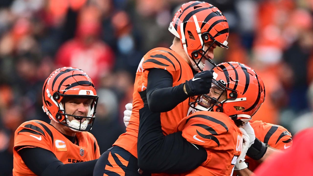 Cincinnati Bengals celebrate their first AFC North title since 2015