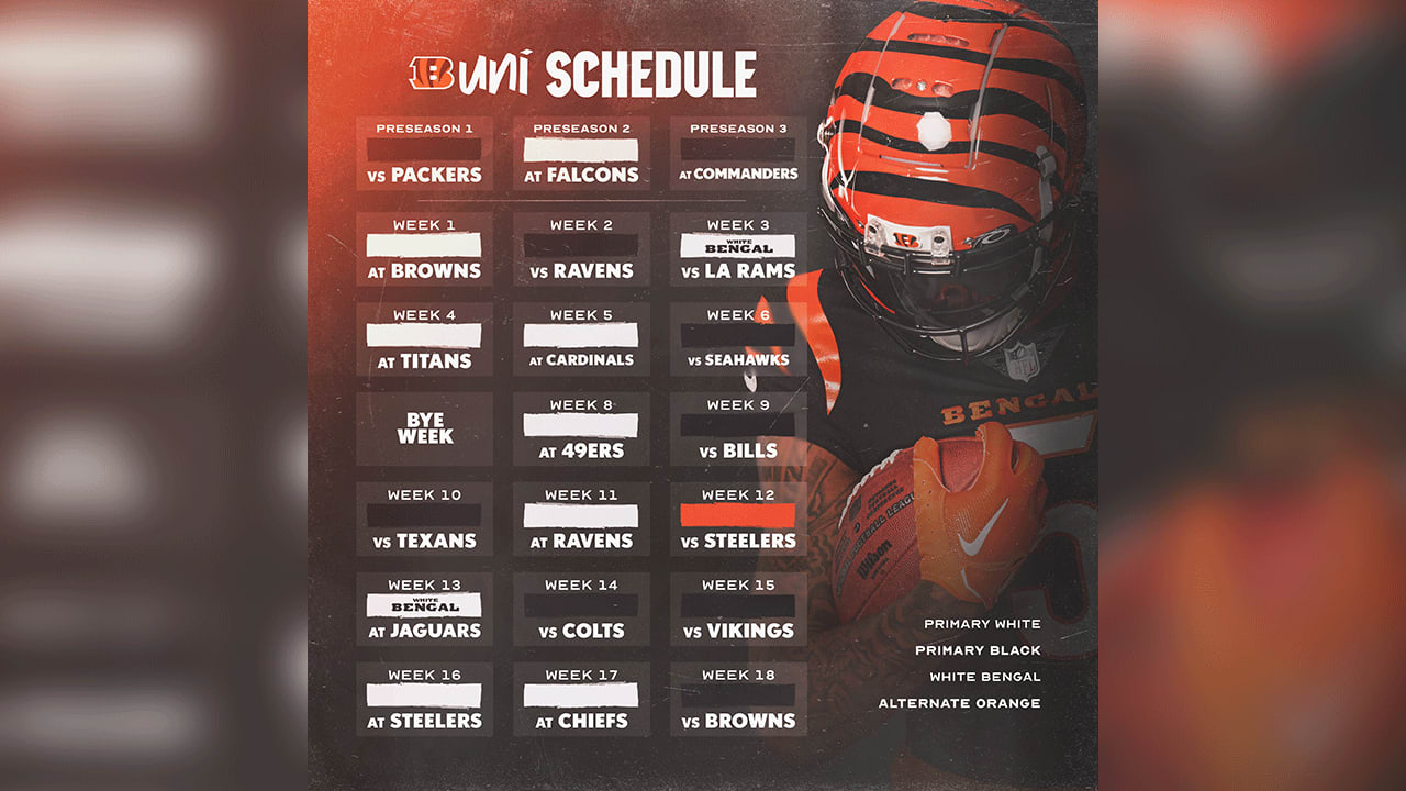 2023 Cincinnati Bengals Schedule