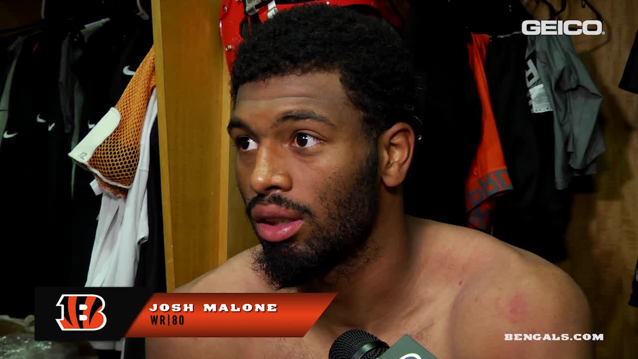 Cincinnati Bengals wide receiver Josh Malone (80) after an NFL