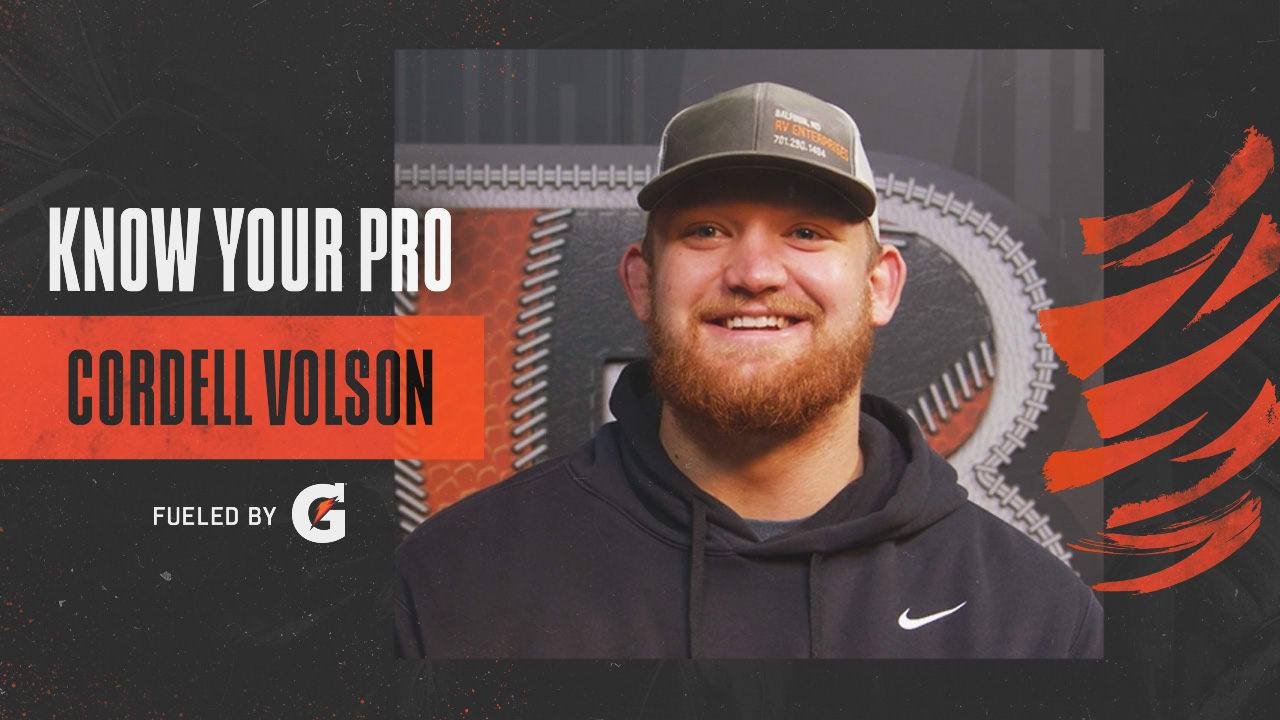 Bengals OL Cordell Volson Motto: Show Up Early - Outwork Everyone - Make  Those Around Me Better 