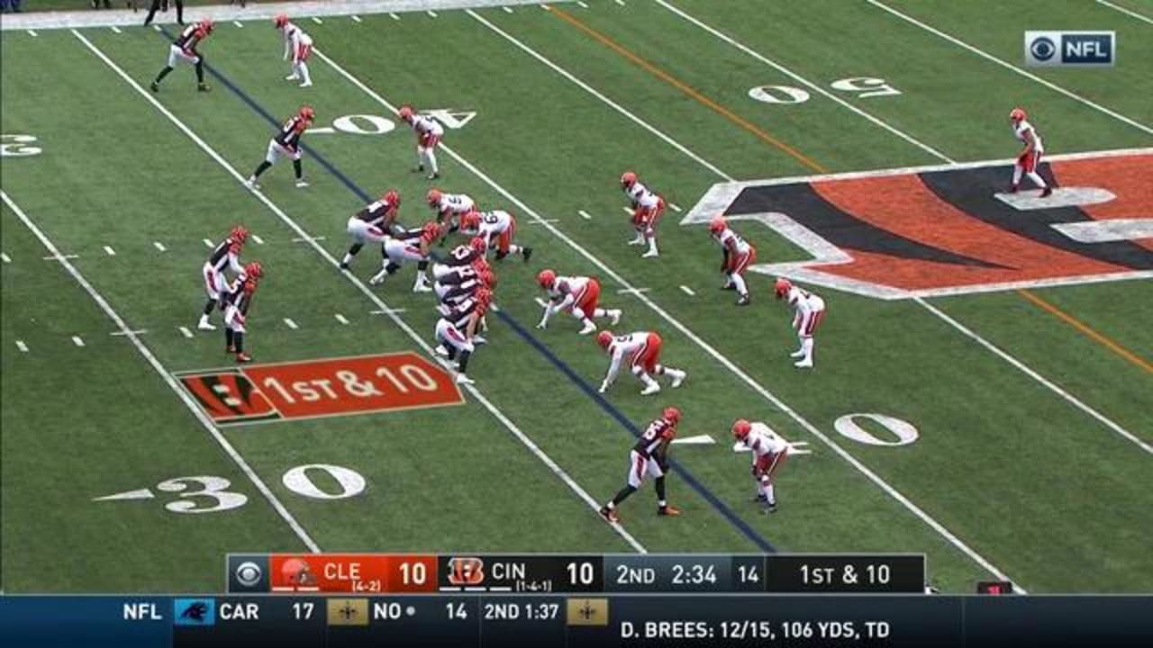 Cincinnati Bengals quarterback Joe Burrow throws for 234 yards in the first  half against the Cleveland Browns.