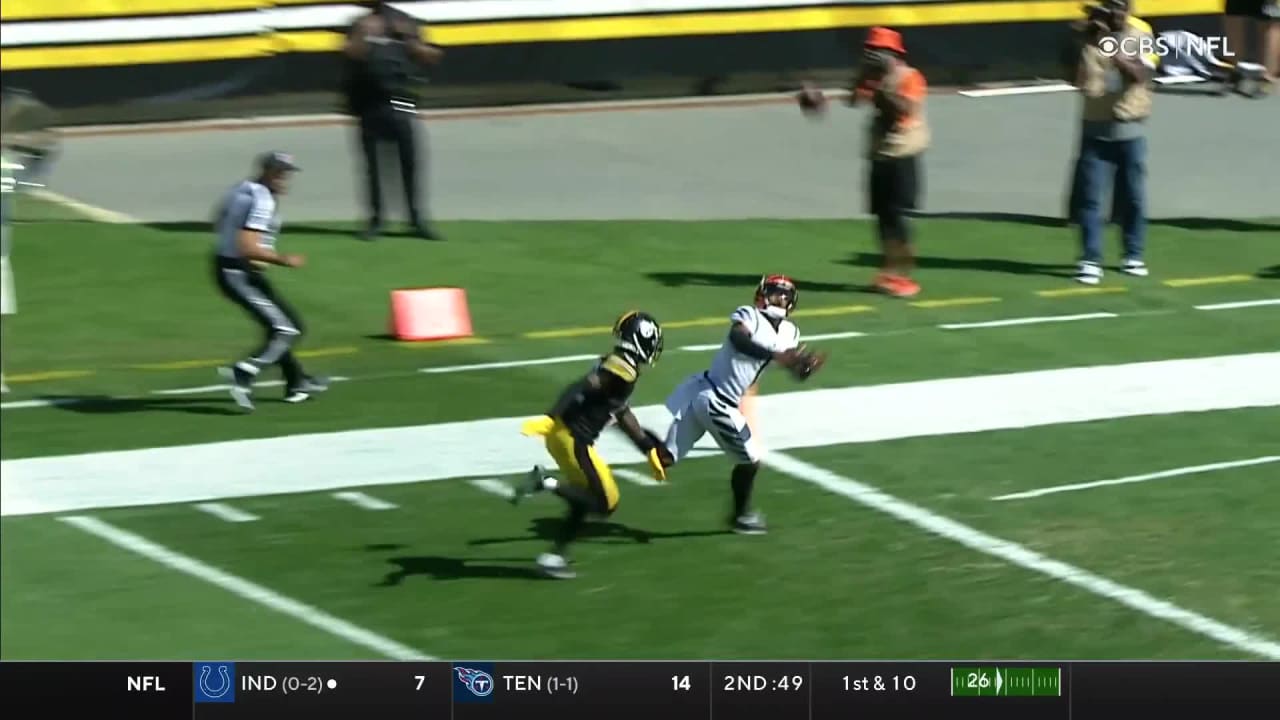JaMarr Chase with a 34yard touchdown catch from Joe Burrow