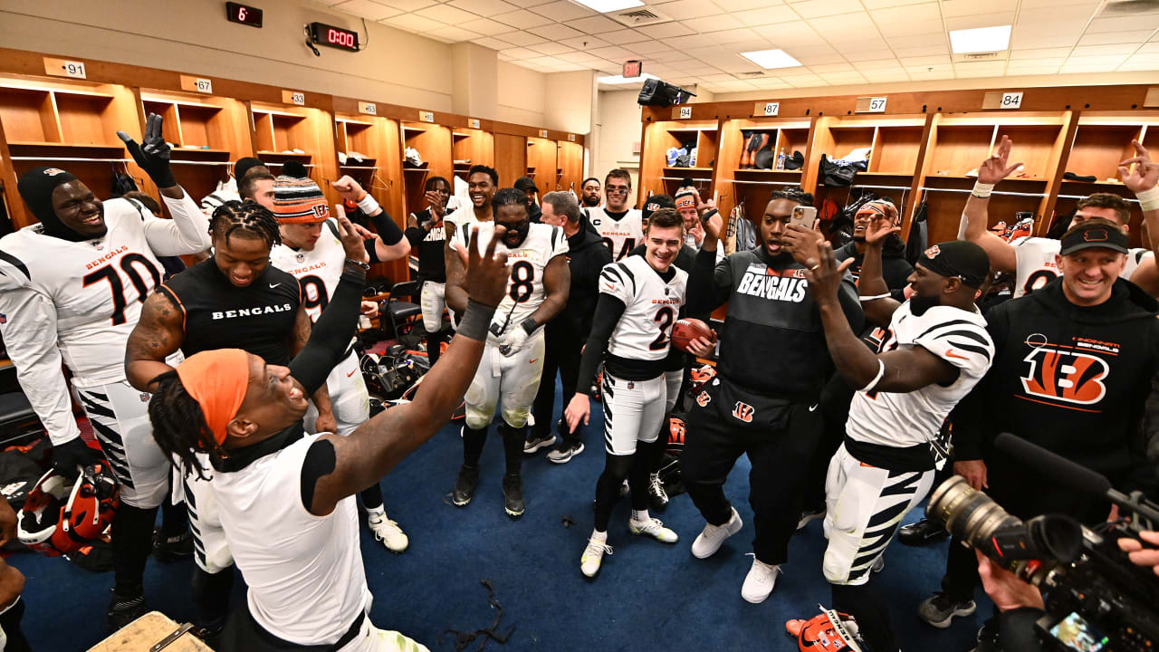 bengals locker room celebration today