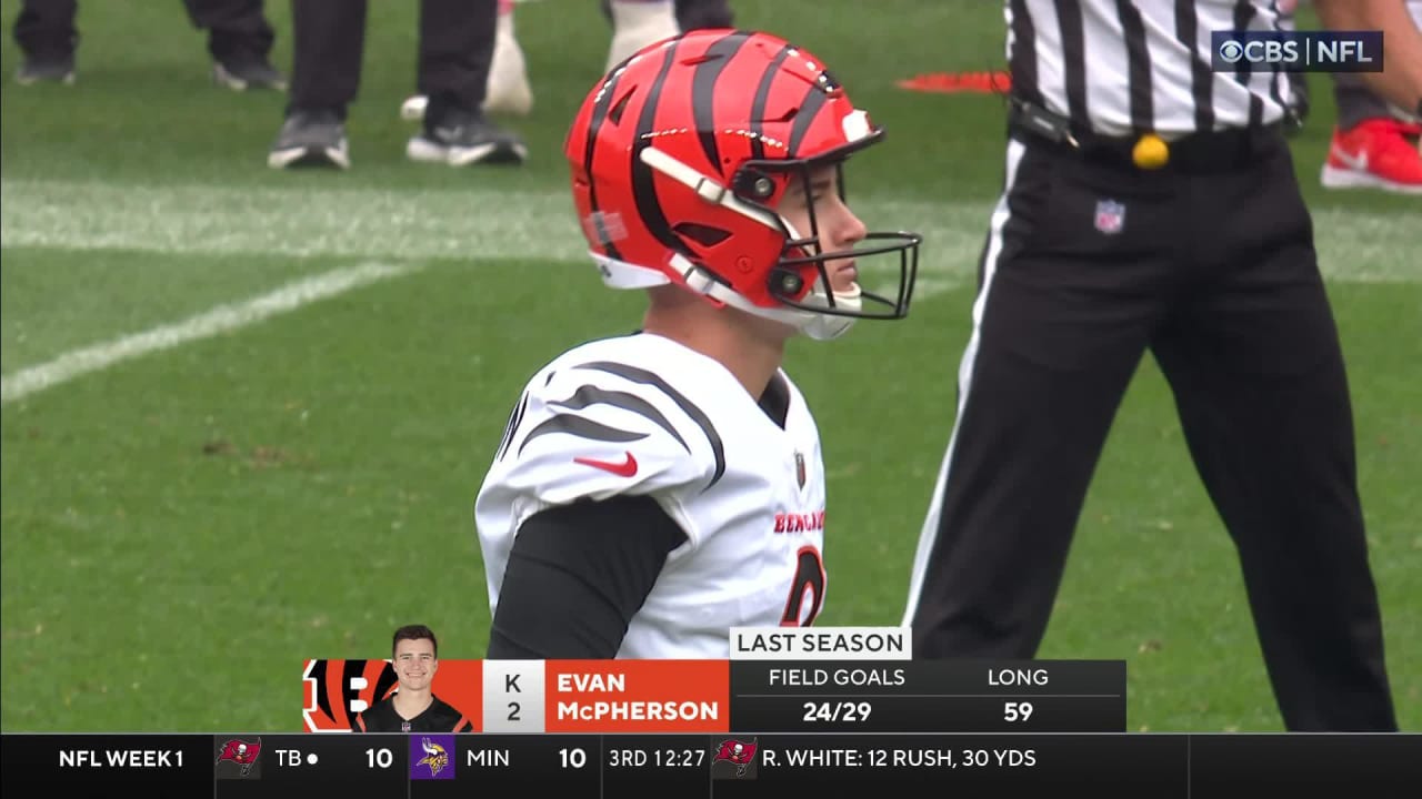 Joe Burrow, miked up, to Evan McPherson: 'Sorry, no field goals today'