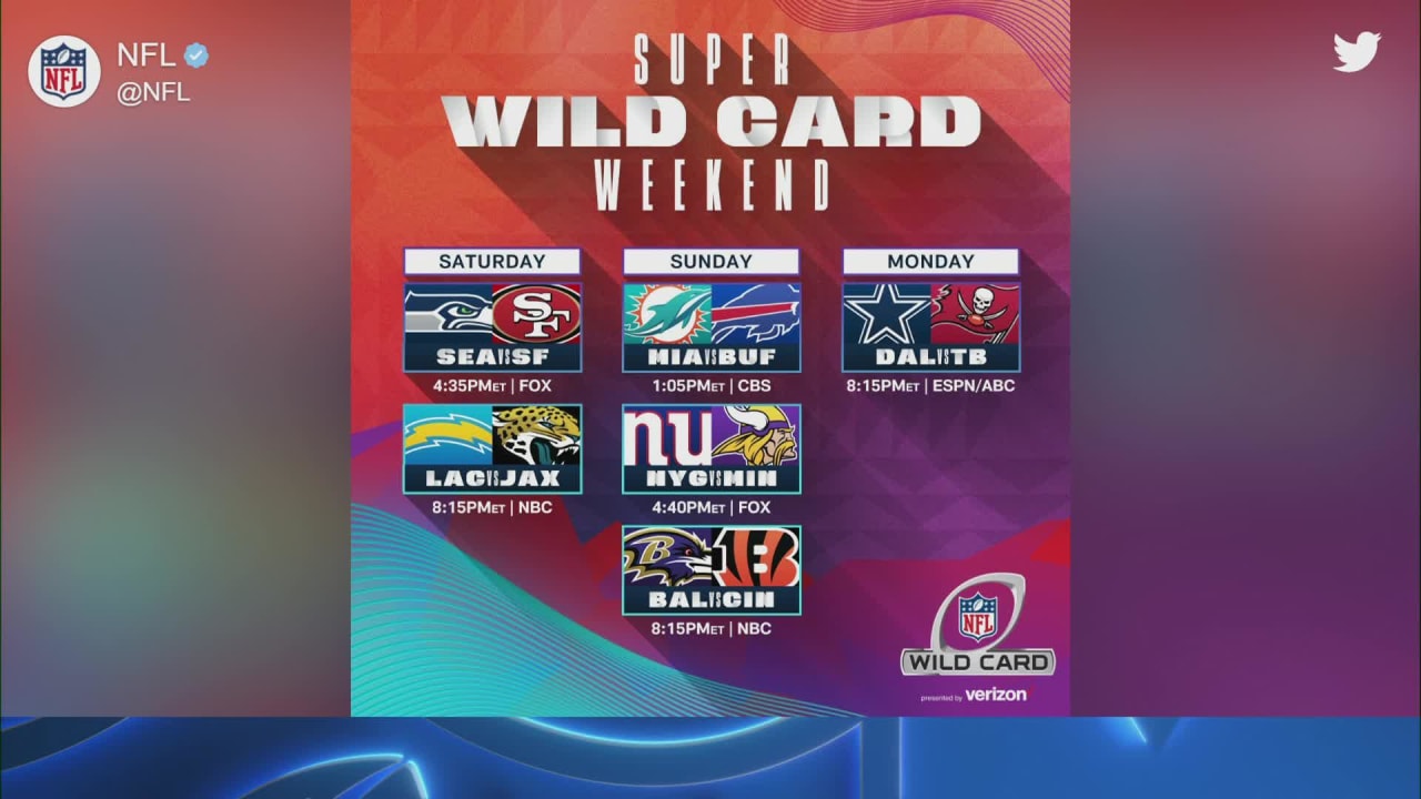 NFL Super Wild Card Weekend Schedule: Road to Super Bowl LVII is set