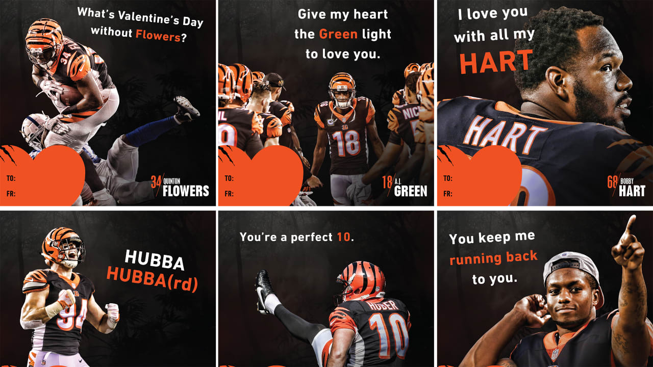 Valentine's Day Cards From The Bengals