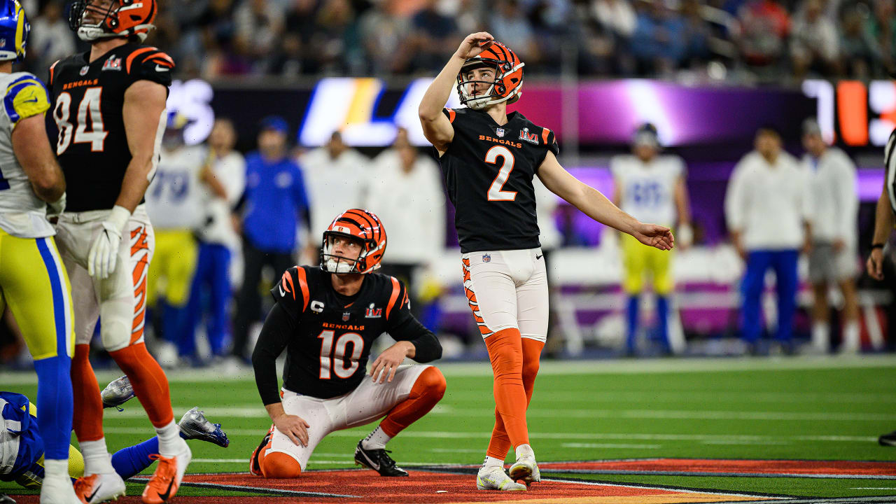 Bengals kicker Evan McPherson stays out to watch Super Bowl halftime show  from sidelines