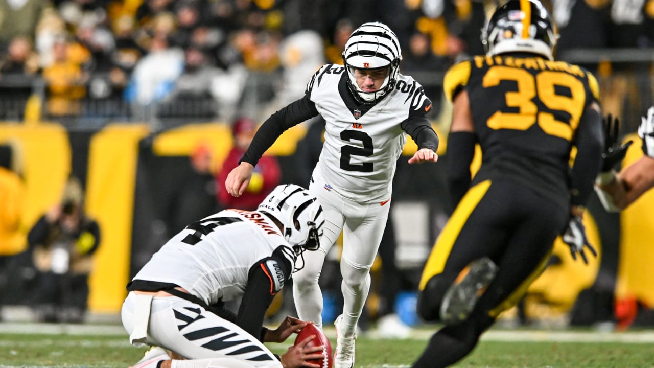 Watch Evan McPherson break his own Bengals record with a 59-yard field goal  against Pittsburgh 