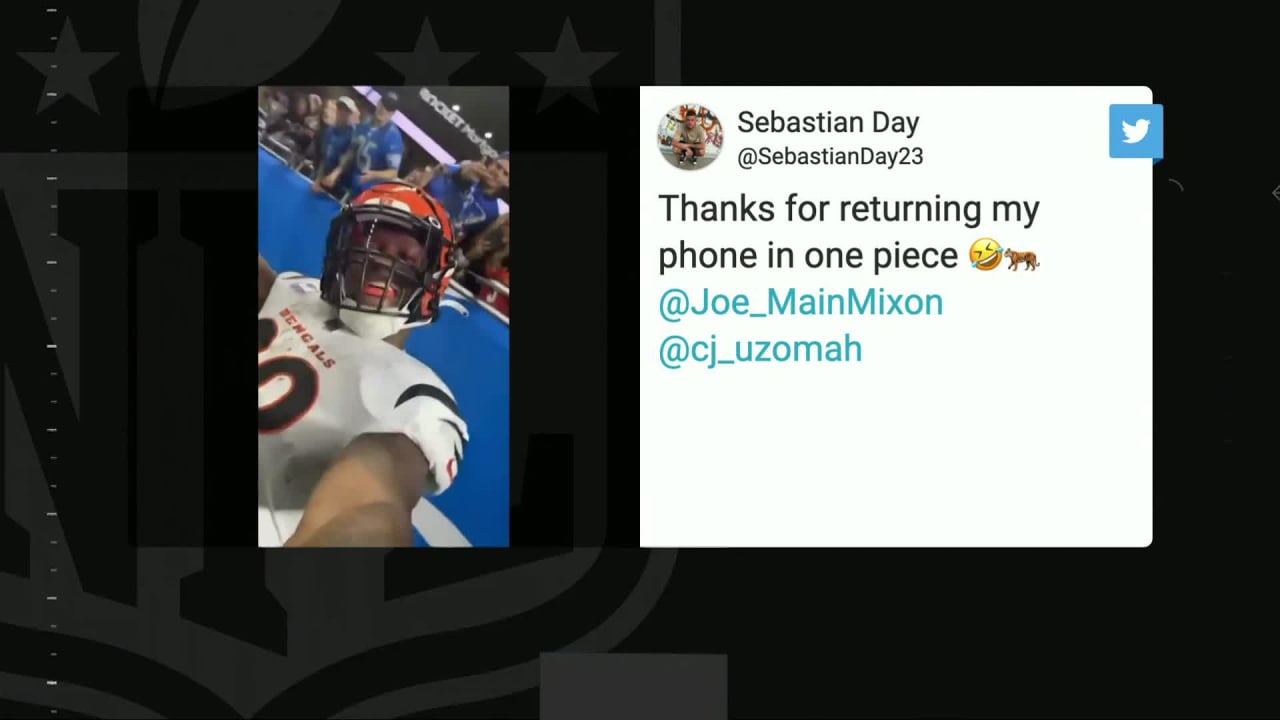 Uzomah, Mixon and the Bengals fan's phone that fell celebrating a TD