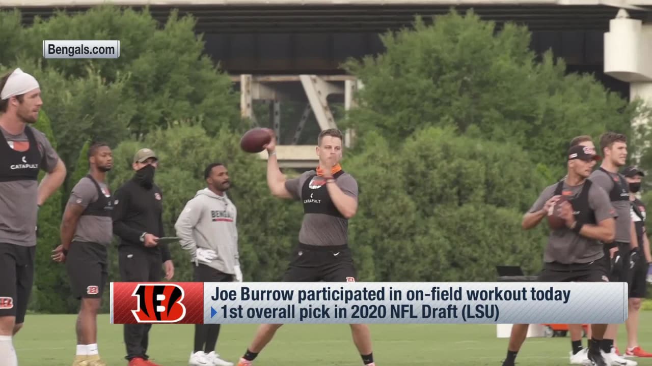 Joe Burrow takes command of the Bengals offense. Wide receiver A.J. Green  is practicing well early on in training camp.