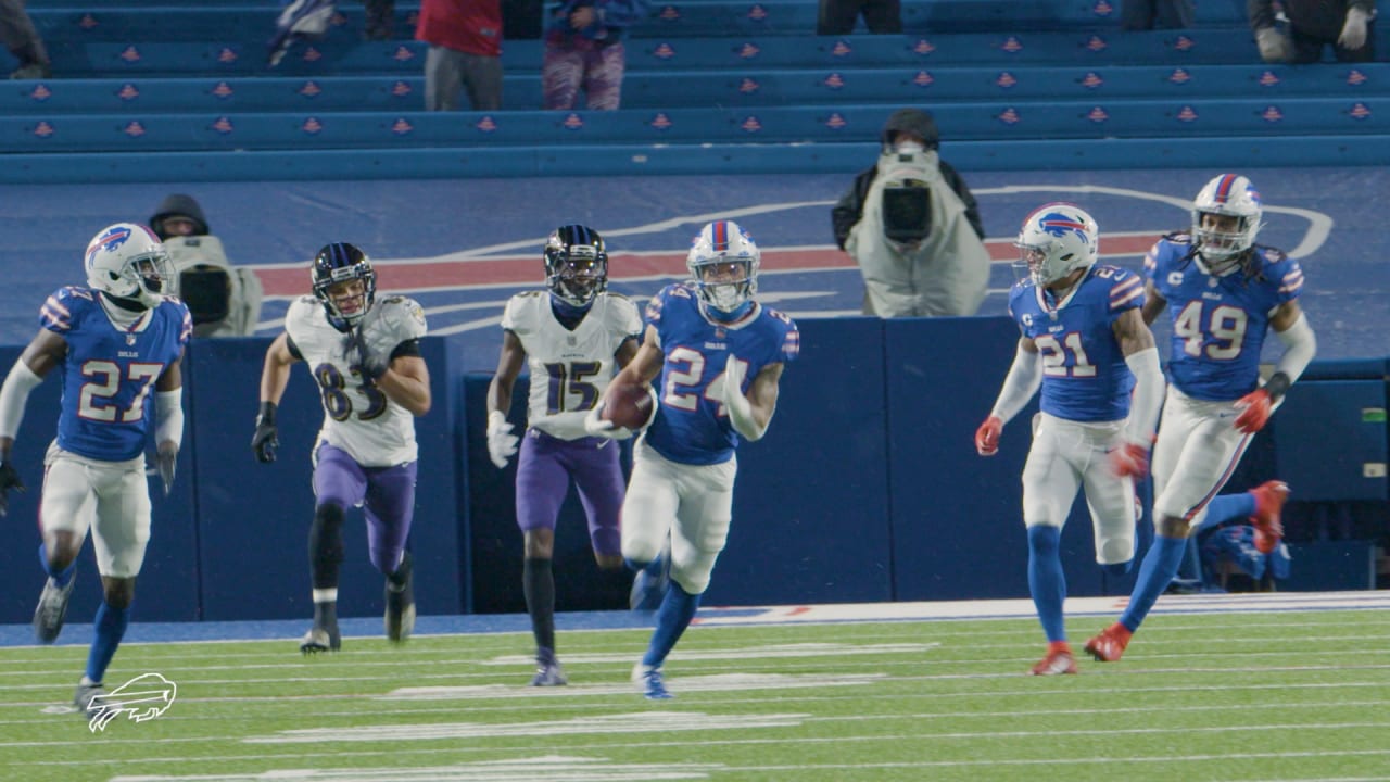 Bills DB Taron Johnson Hauls In First Interception Of Season