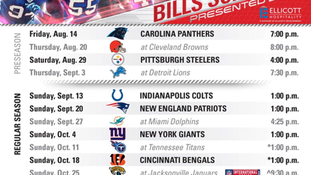 Buffalo Bills on X: PRESENTING: The 2015 Buffalo Bills schedule!   / X