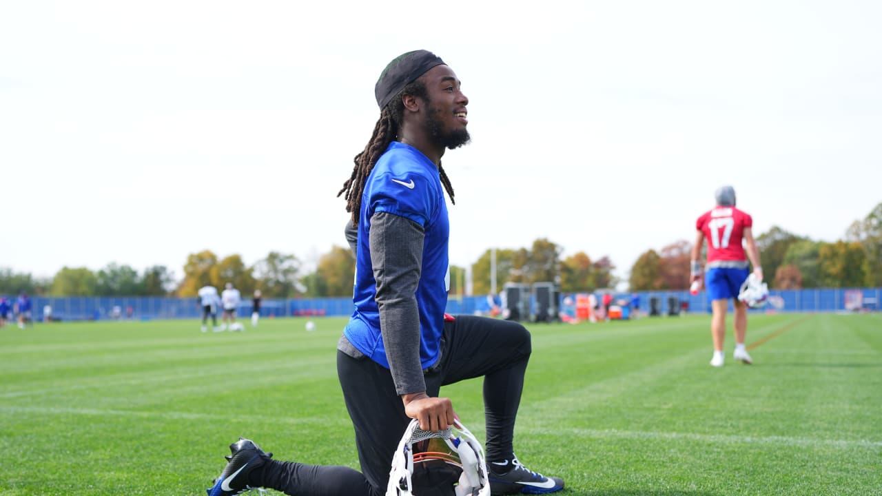 London, UK. 27 October 2019. Rams practice ahead of the NFL match