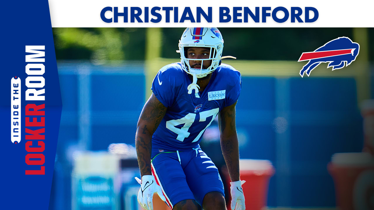 Buffalo Bills cornerback Christian Benford (47) lines up for a