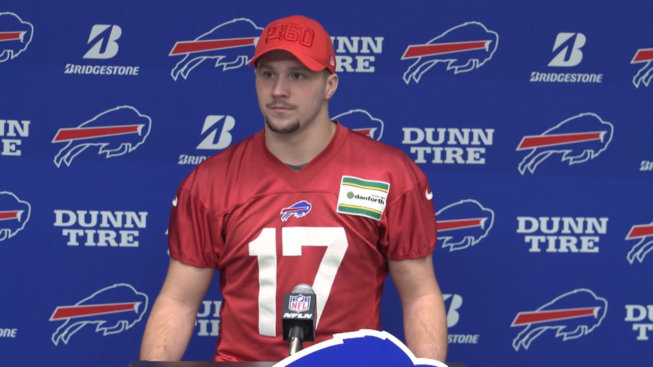 Fan gets Josh Allen 'draft version' of Bills logo shaved into his head