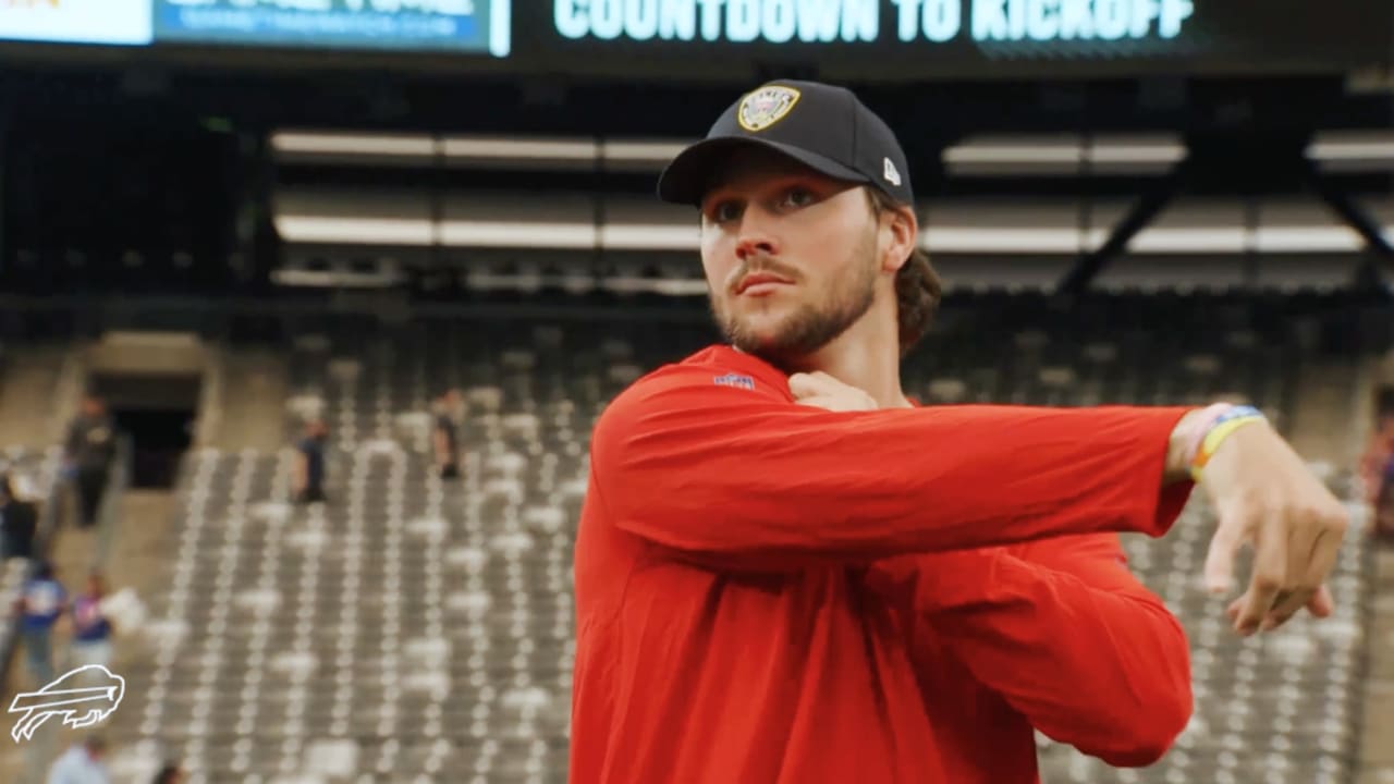 Josh Allen Takes The Field For Warmups At The Jets | Week 1