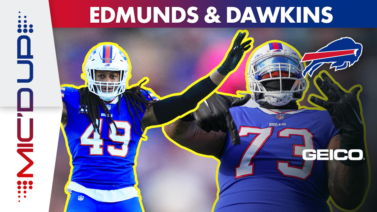 Buffalo Bills offensive tackle Dion Dawkins (73) greets fans after their  32-29 win over the Miami Dolphins during an NFL football game at Highmark  Stadium on Saturday, Dec. 17, 2022 in Orchard