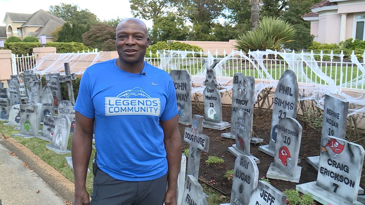 Bruce Smith is getting in the Halloween spirit with a quarterback graveyard