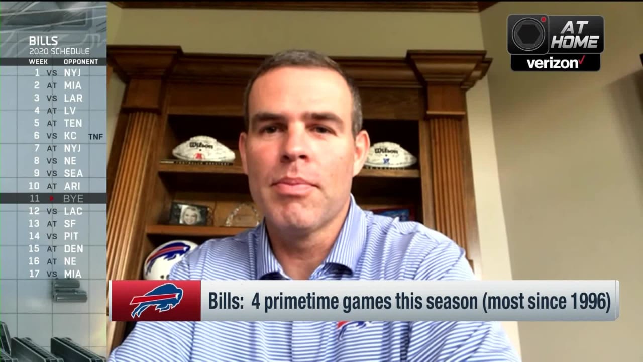 Official #Bills 2020 Schedule • 4 primetime games • MNF, MNF, SNF