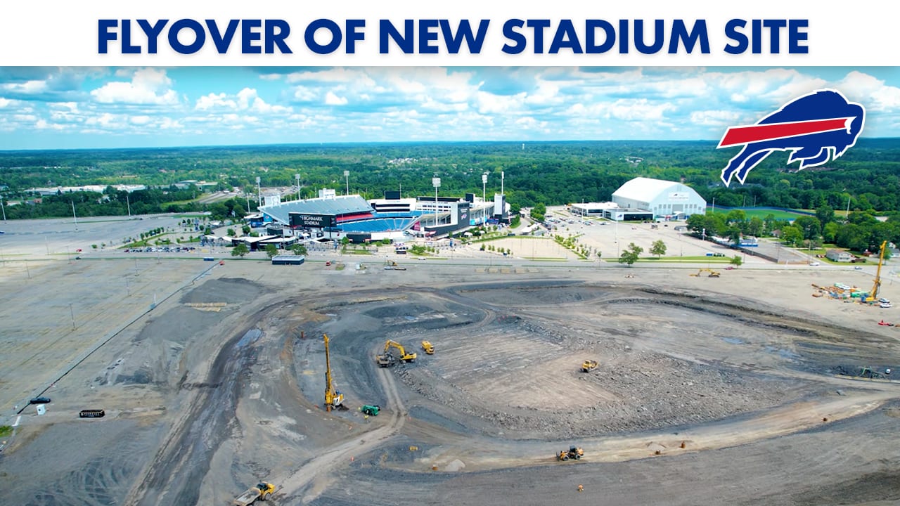 Highmark Stadium Home of the Buffalo Bills - Aerial Drone Video in 4K 