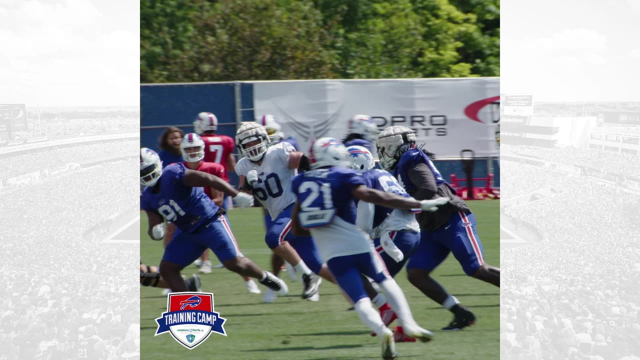 Buffalo Bills wide receiver Bryan Thompson (89) catches a pass during  practice at the NFL football team's training camp in Pittsford, N.Y.,  Wednesday, July 26, 2023. (AP Photo/Adrian Kraus Stock Photo - Alamy