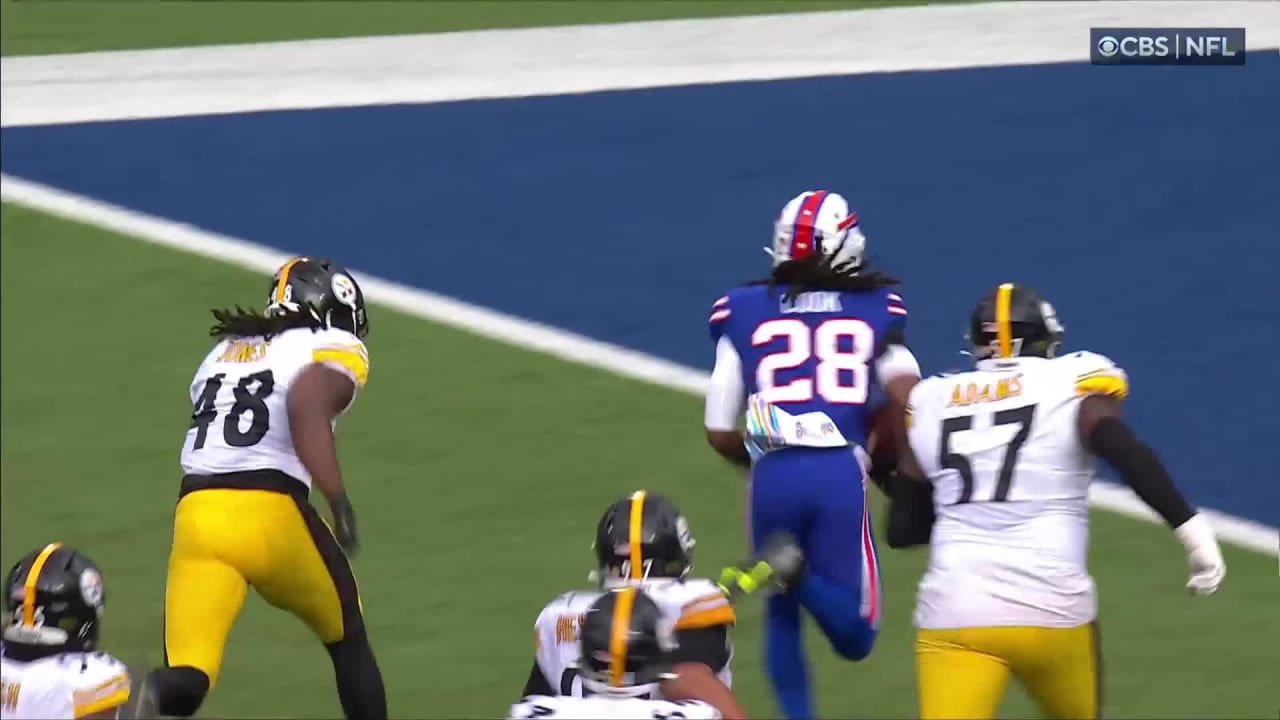 James Cook rushes for a 24yard touchdown vs. Pittsburgh Steelers