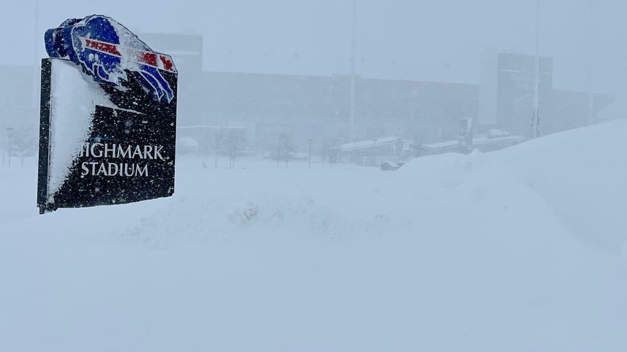 Bills release photos of Highmark Stadium covered in snow