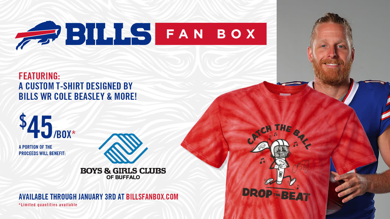 Cole Beasley's 'Drop the beat' T-shirt available as part of Bills