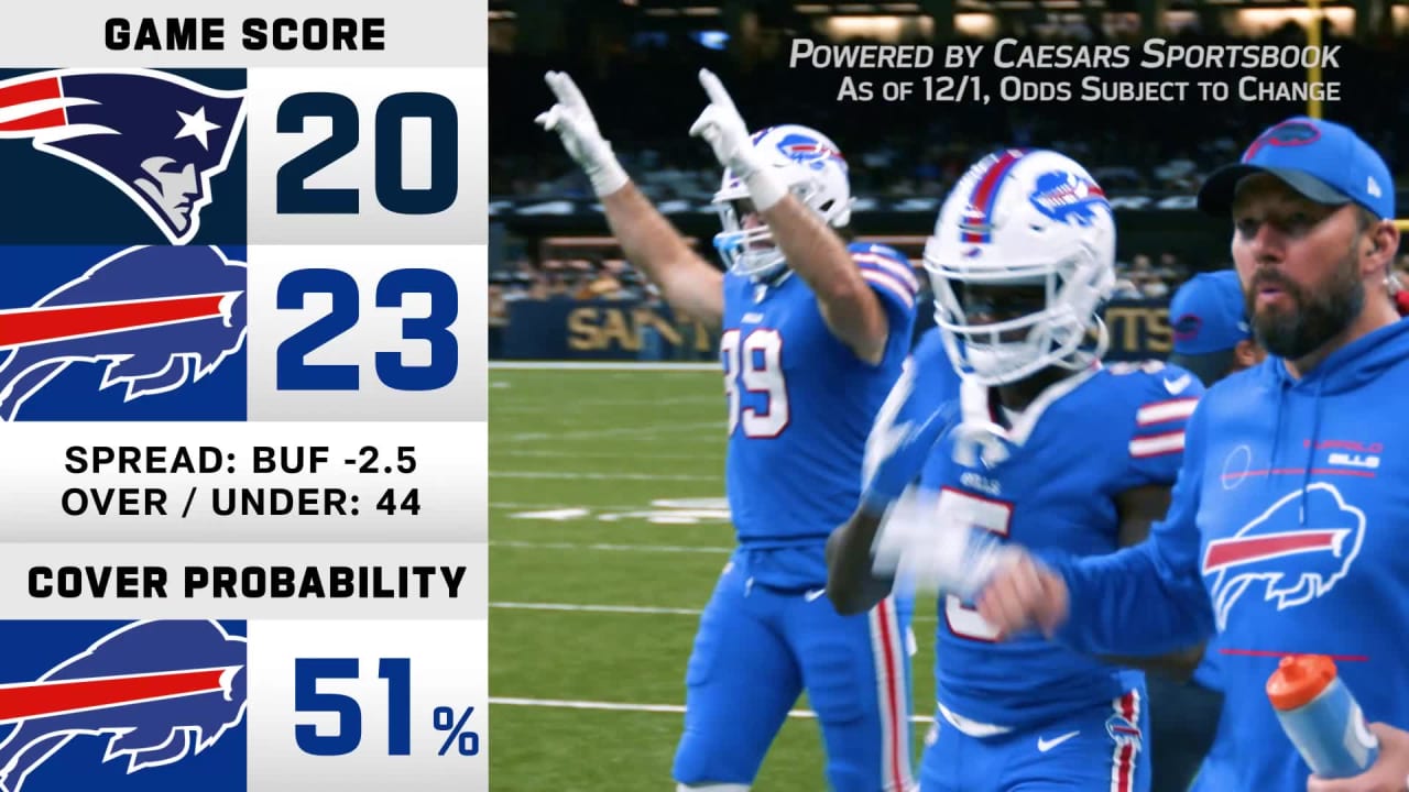 Week 1 win probabilities, score projections