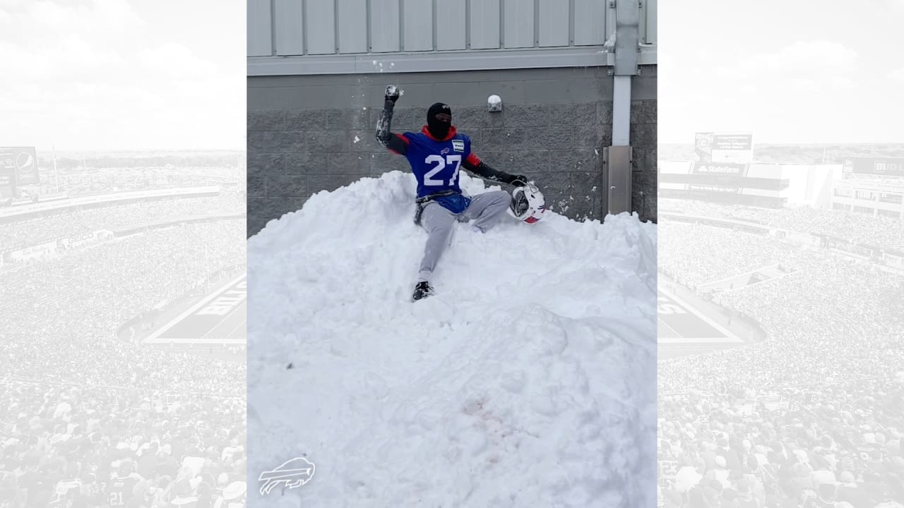Fun the snow at Bills practice