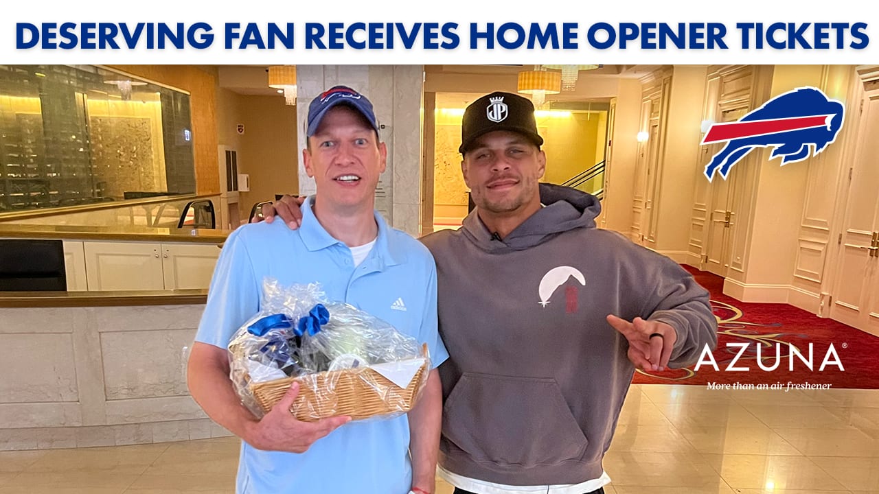Azuna Fresh and Jordan Poyer Surprise Deserving Fan With Home Opener