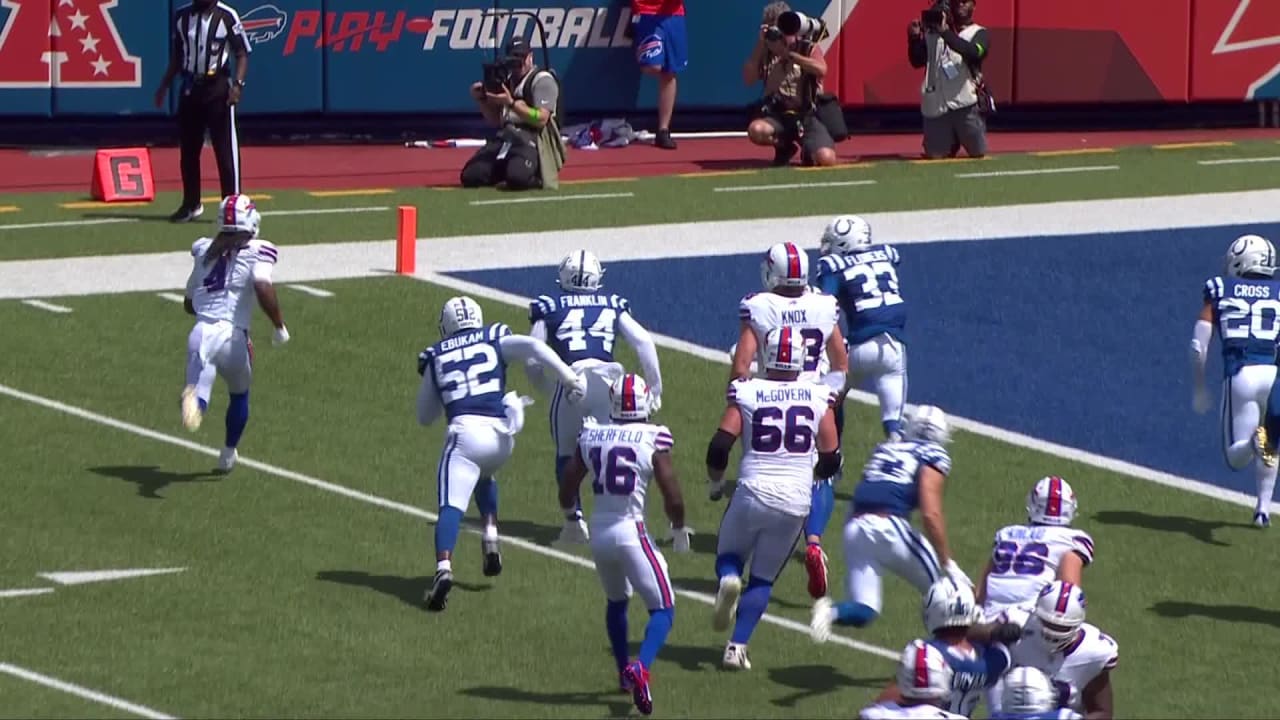 James Cook in pre-season action against the Colts - 2023 Buffalo Bills -  Bills Fans