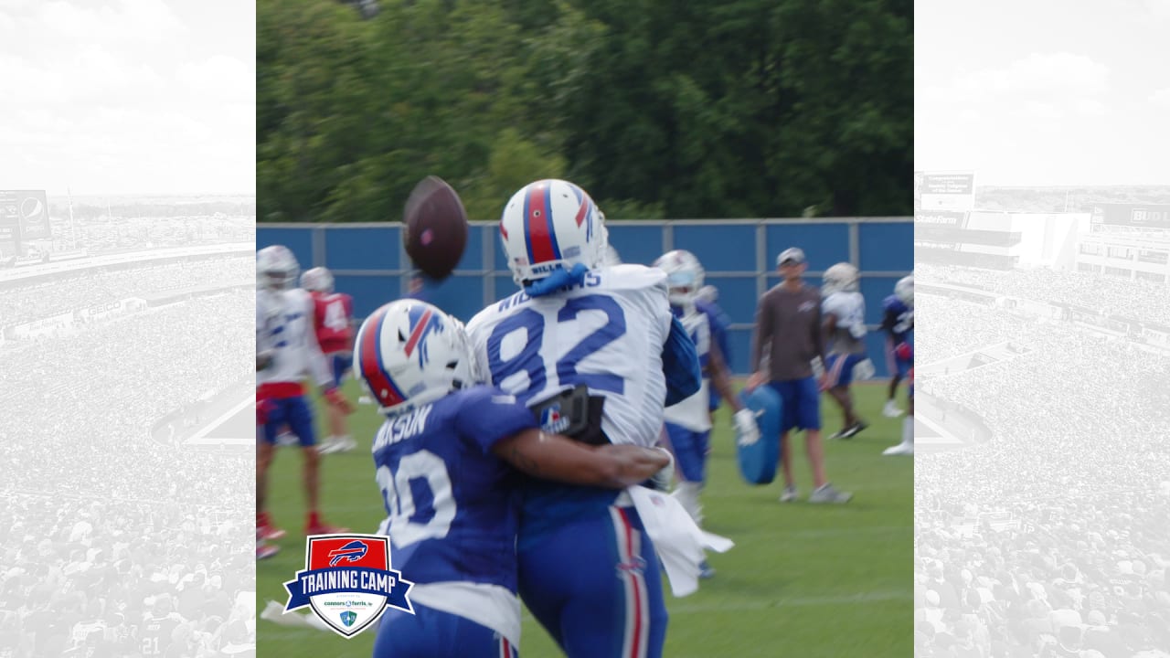 Buffalo Bills wide receiver Bryan Thompson (89) catches a pass during  practice at the NFL football team's training camp in Pittsford, N.Y.,  Wednesday, July 26, 2023. (AP Photo/Adrian Kraus Stock Photo - Alamy