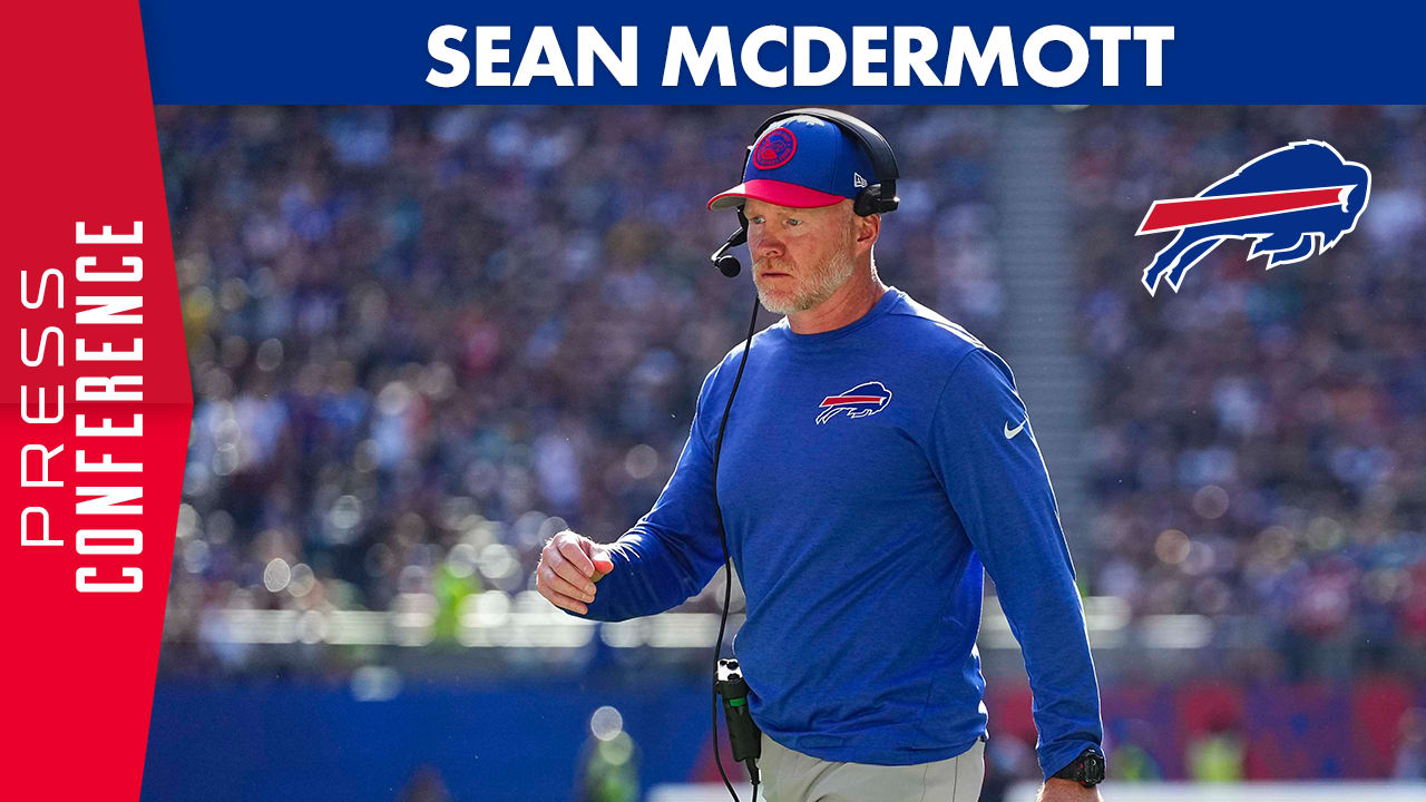 Buffalo Bills Head Coach Sean McDermott addresses media 