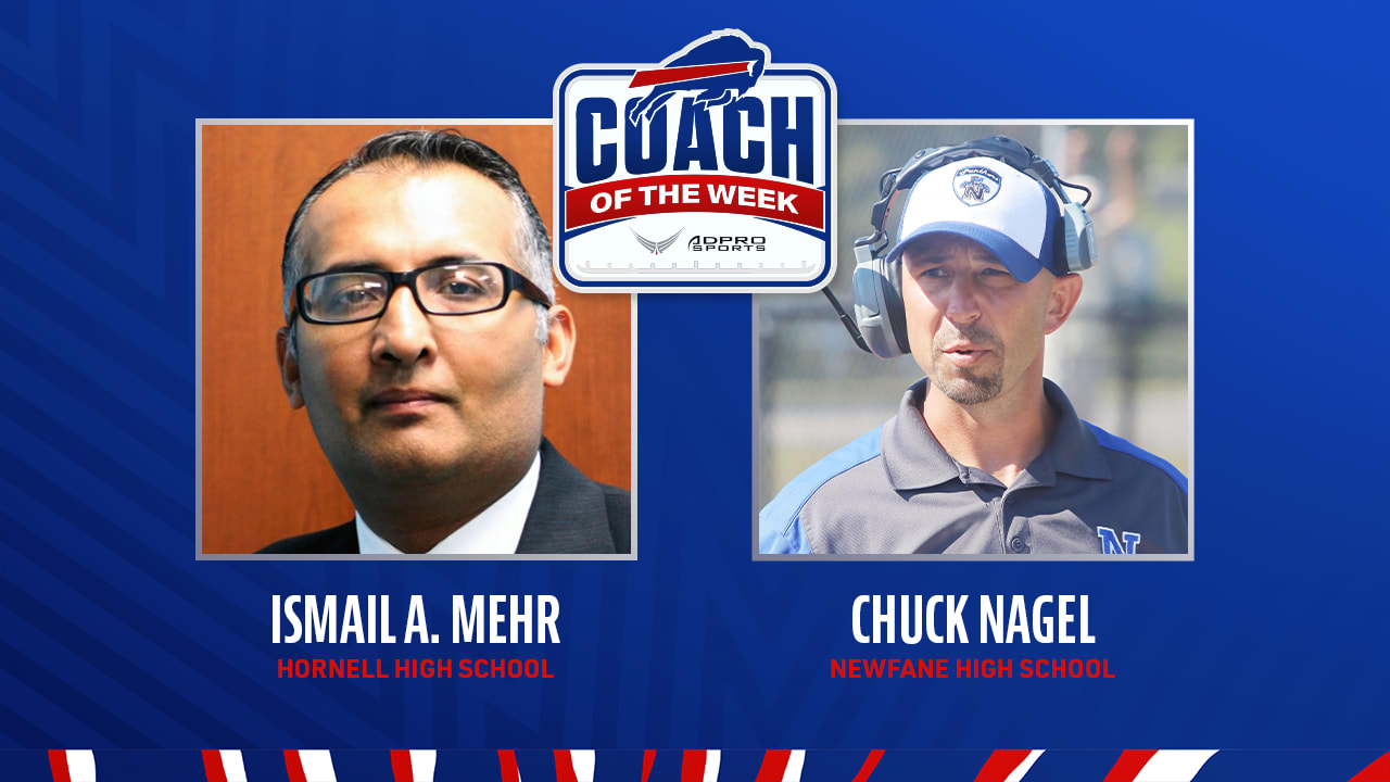 Chuck Nagel and Ismail Mehr Earn the Prestigious Title of Bills ADPRO Sports High School Coaches of the Week