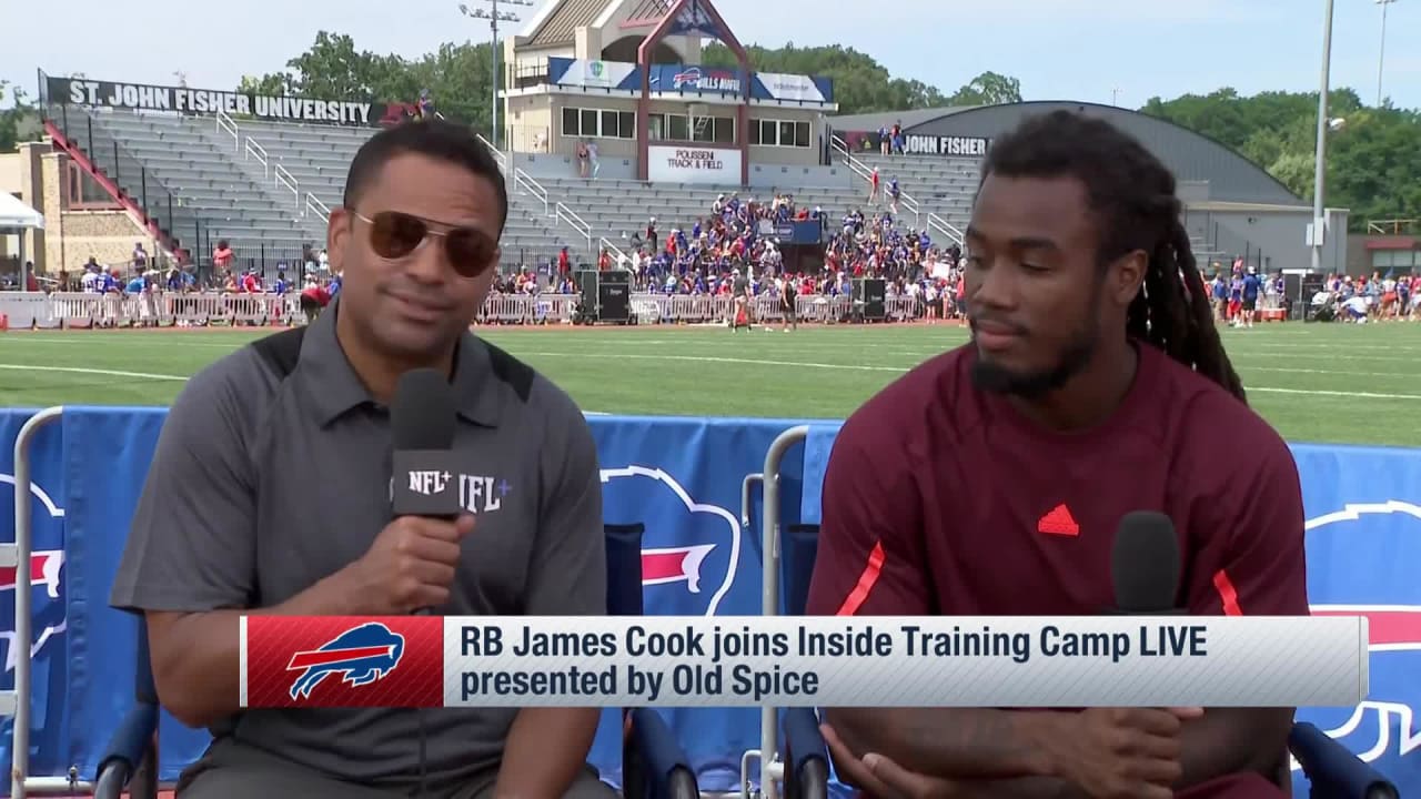 Inside Training Camp Live  James Cook talks heightened expectations as  Bills' new RB1