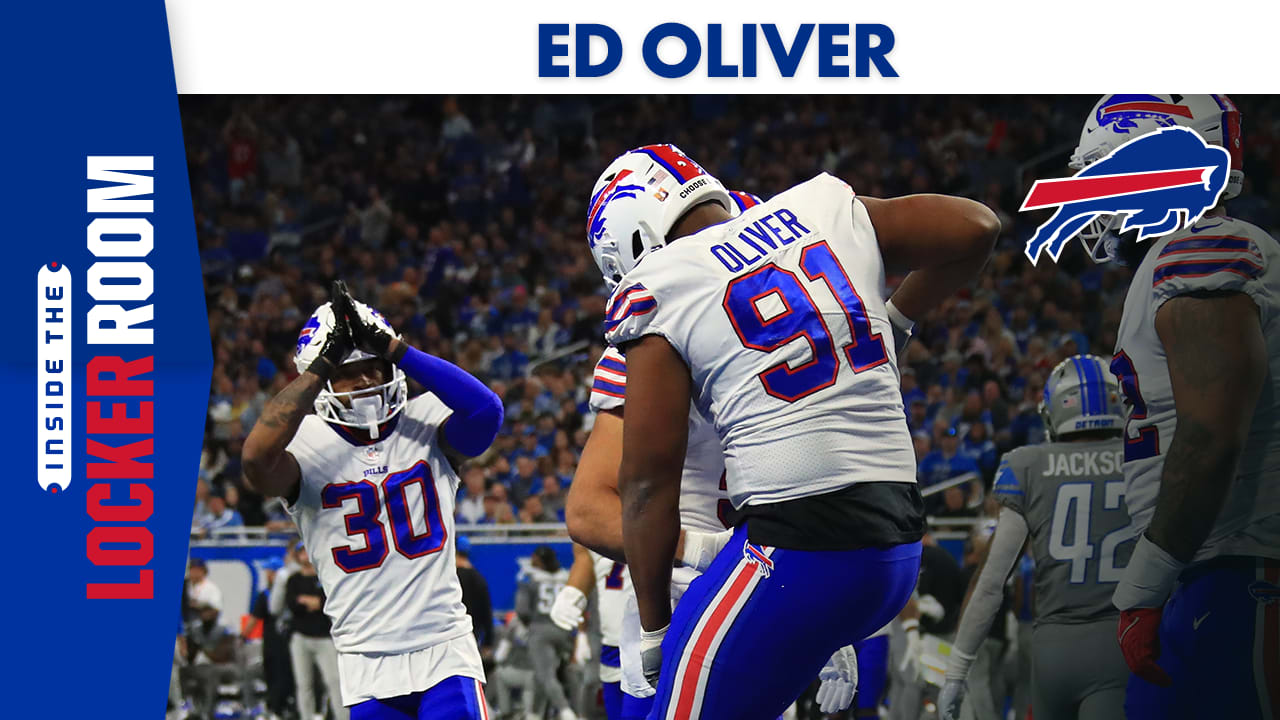 Buffalo Bills defensive tackle Ed Oliver (91) before playing against the  New York Jets in an