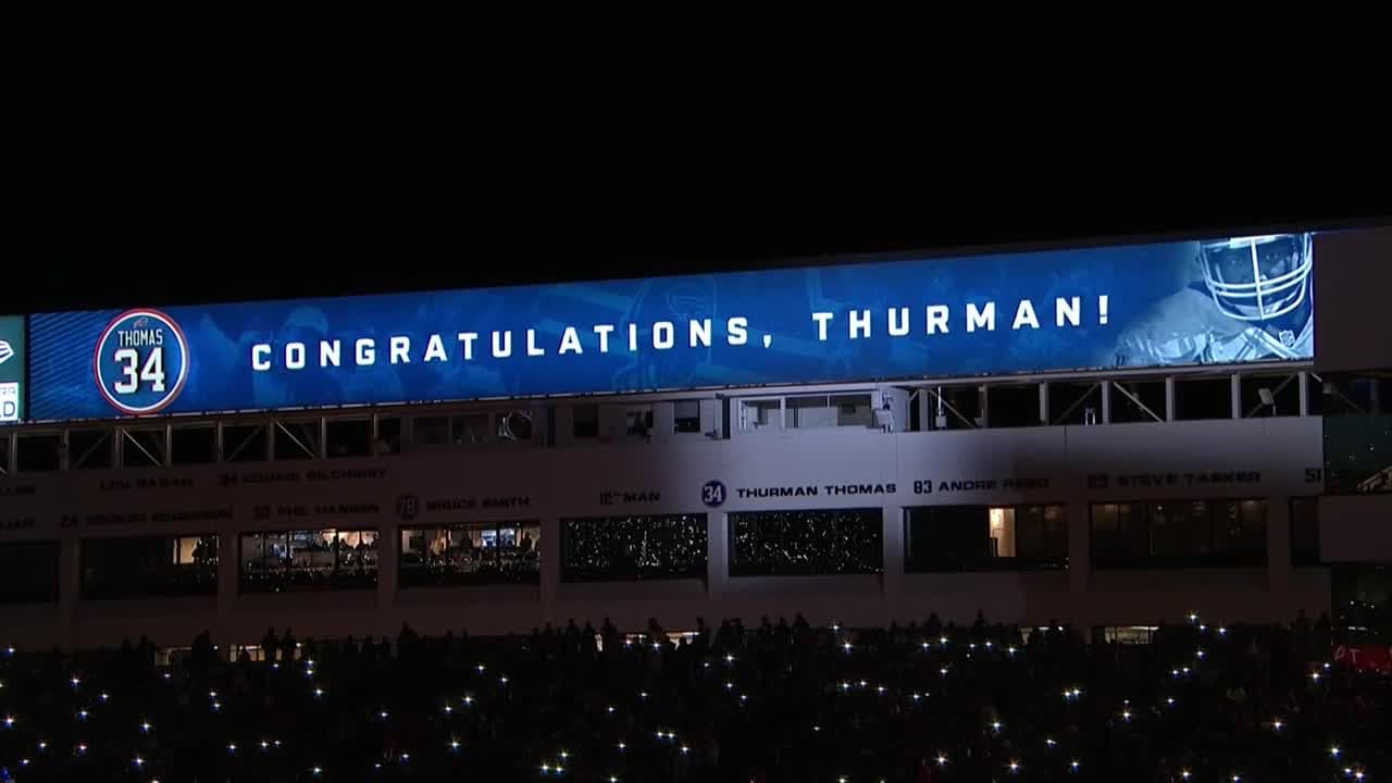 Thurman Thomas to have No. 34 jersey retired by Buffalo Bills on 'MNF'