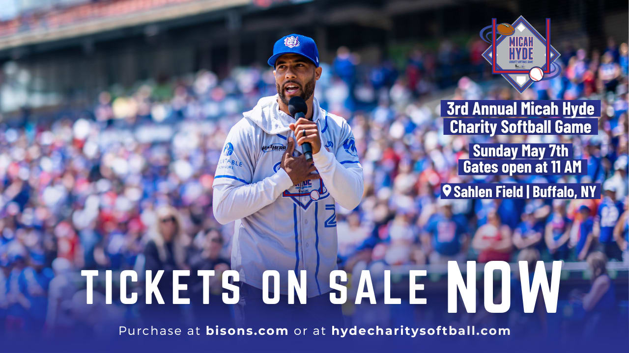 Tickets on sale for Micah Hyde Charity Softball Game at Sahlen Field