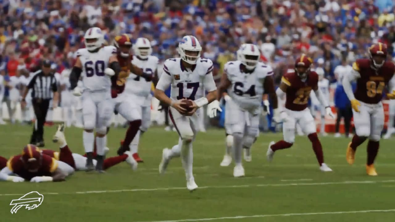 Josh Allen rushes for a 10-yard touchdown vs. Washington Commanders 