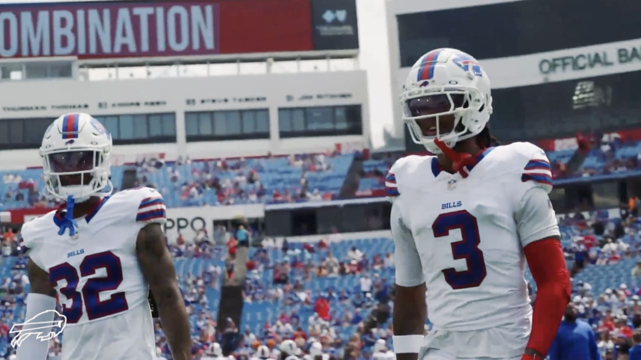 Video Damar Hamlin takes the field in Bills' preseason game