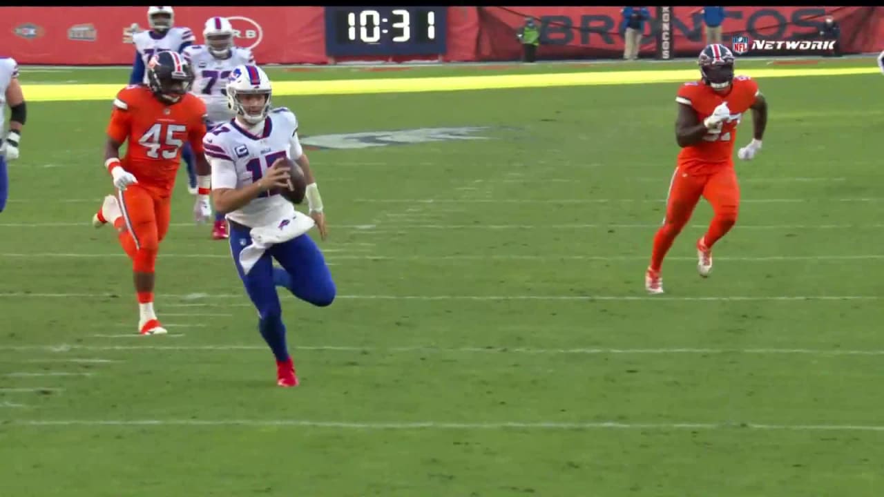 Josh Allen sprints 24 yards for a touchdown Bills at Broncos