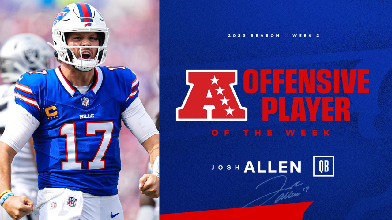 Josh Allen named AFC Offensive Player of the Week, Week 2