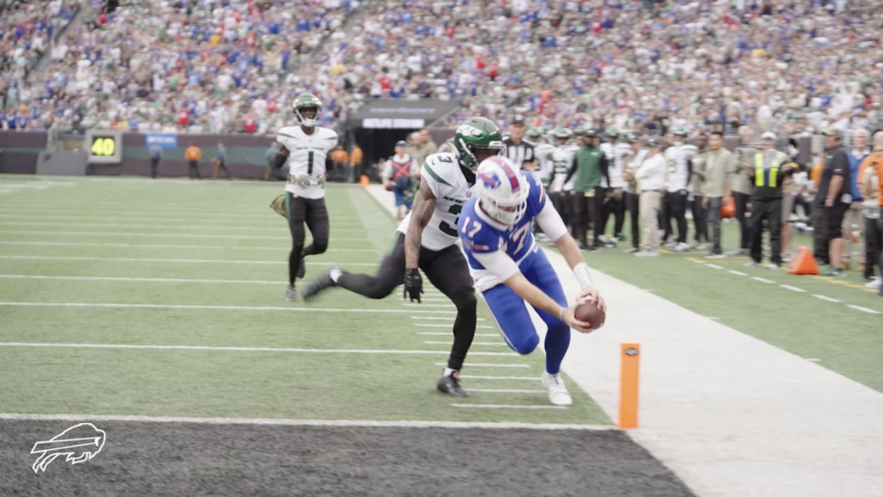 Josh Allen gets up from touchdown run with a headstand