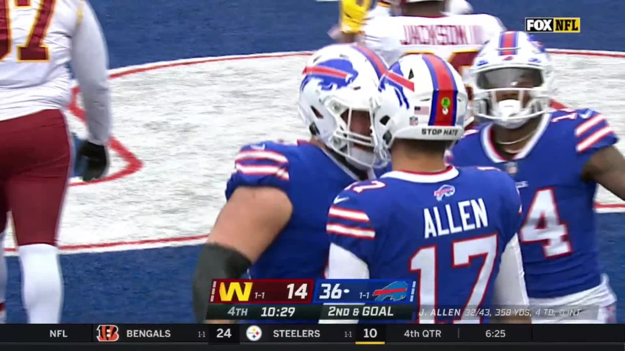 Josh Allen rushes for a 10-yard touchdown vs. Washington