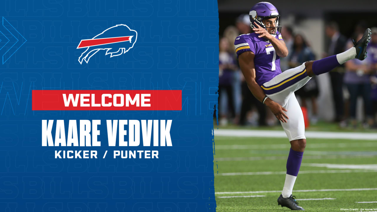Bills sign punter/kicker Kaare Vedvik as reserve/future free agent
